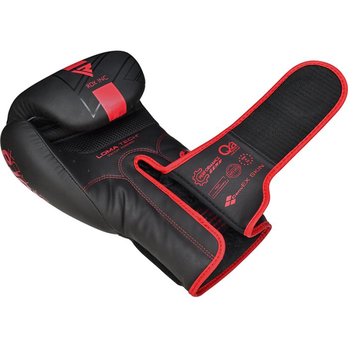 RDX Kara F6 Mat Boks Eldiveni Profesyonel Sparring ve Antrenman Eldiveni