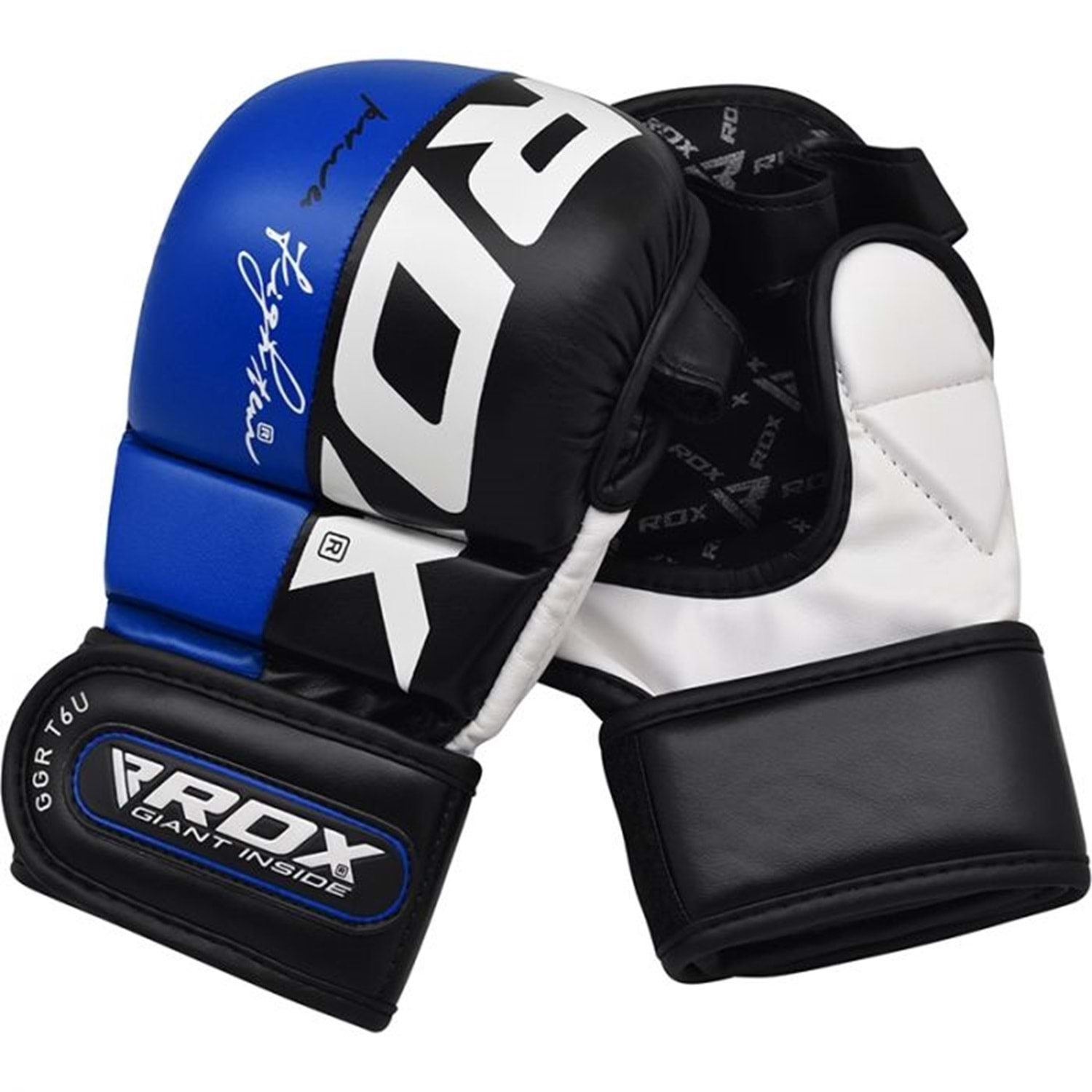 RDX Rex T6 MMA Eldiveni Mavi Açik Parmak Sparring ve Antrenman Eldiveni