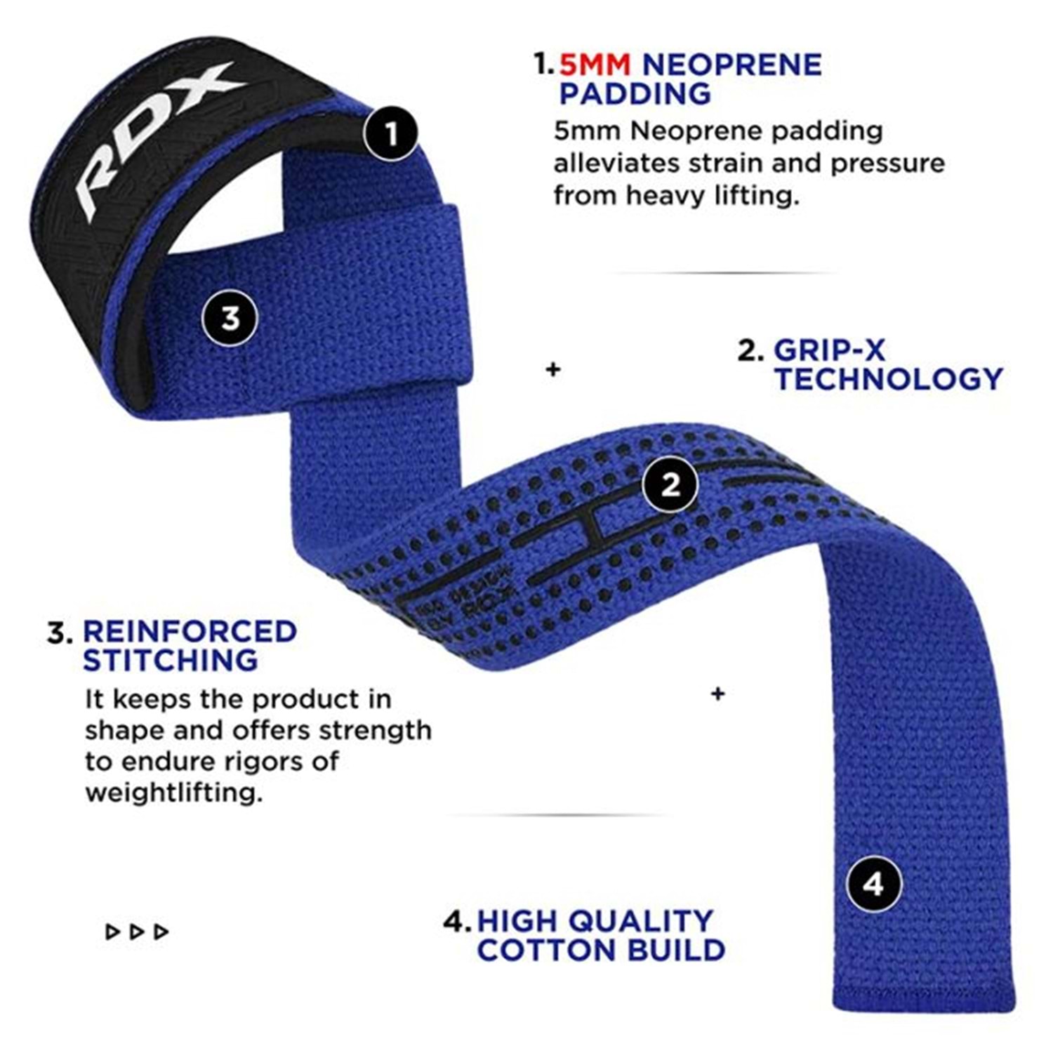 RDX WAC-S4 Jel Takviyeli Bileklik Agirlik Kaldirma ve Fitness Bilek Destegi